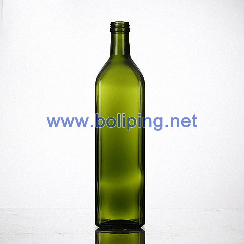 1L方形墨绿色橄榄油瓶