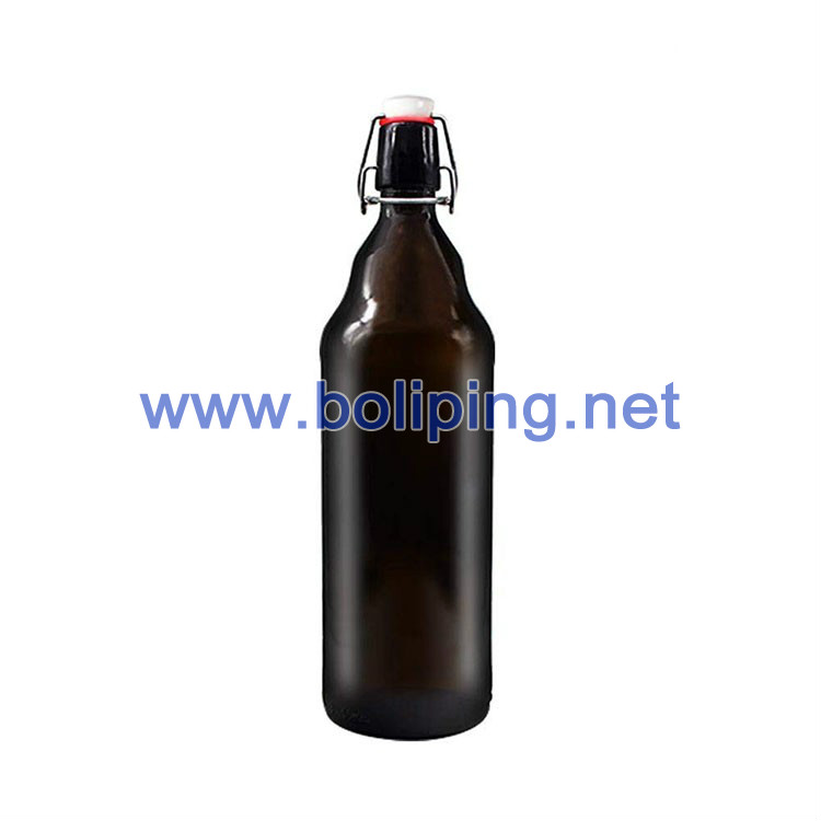 1L棕色摇摆盖啤酒瓶